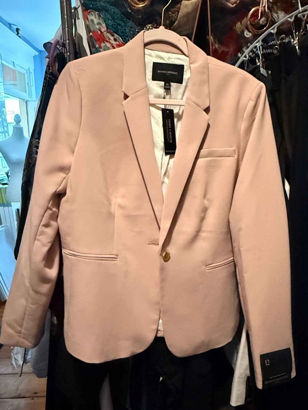 Banana Republic Blush Pink Single-Button Women's Blazer